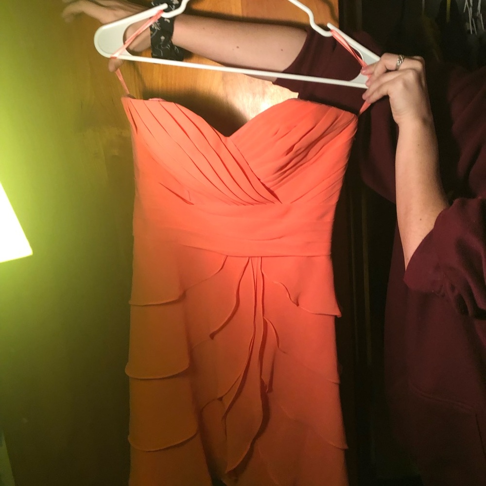 Peach layered dress